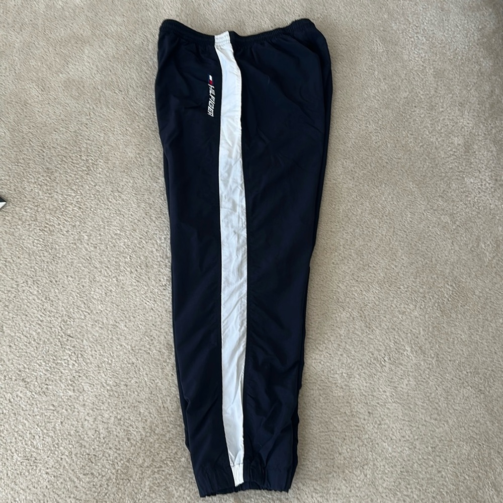 Vintage Tommy Hilfiger Black and White Track Pants Size Medium - Picture 5 of 10